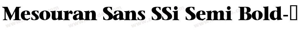 Mesouran Sans SSi Semi Bold字体转换